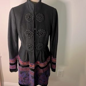 Anthropologie Multicolor Stitched Loma By Tracy Reese Coat